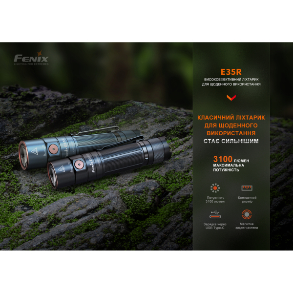 Ліхтар ручний Fenix E35R, блакитний | Лімітована серія - фото №19