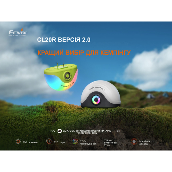 Ліхтар кемпінговий Fenix CL20R V.2.0, зелений - фото №3