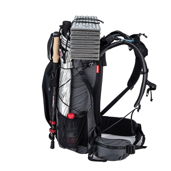 Рюкзак туристичний Naturehike Rock NH19BP095, 60+5 л, графіт в клітинку - фото №2