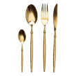 Набір столових приборів золото на 6 персон 24 предмети ложки, виделки, ножі Золото HP-20-15 - фото №1