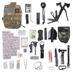 Туристичний набір інструментів для виживання 21х15х12 см похідний набір з аптечкою і лопатою Lugi HP-D-5