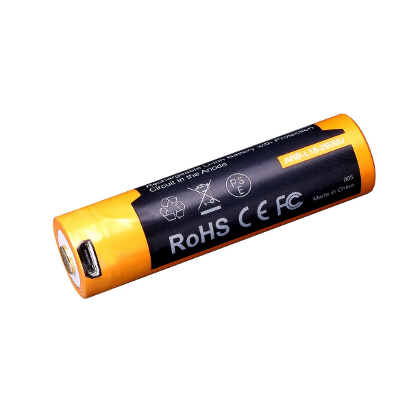 Акумулятор 18650 Fenix (2600 mAh) micro usb зарядка - фото №4