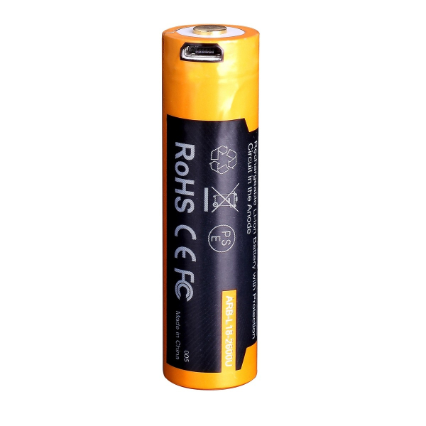 Акумулятор 18650 Fenix (2600 mAh) micro usb зарядка - фото №5