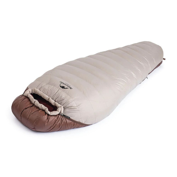 Спальник з натуральним пухом Naturehike Snowbird NH20YD001, p-р L, коричневий 980 г - фото №4