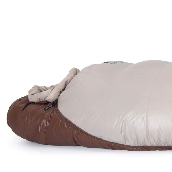 Спальник з натуральним пухом Naturehike Snowbird NH20YD001, p-р L, коричневий 980 г - фото №5