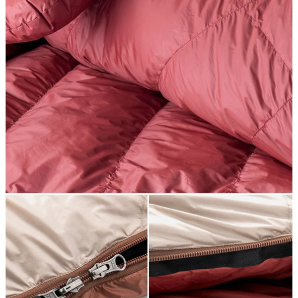 Спальник з натуральним пухом Naturehike Snowbird NH20YD001, p-р L, коричневий 980 г - фото №13