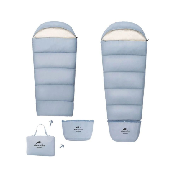 Спальник дитячий Naturehike С300 NH21MSD01, блакитний - фото №3