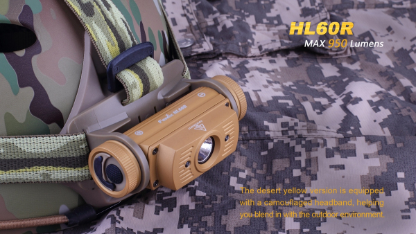 Ліхтар налобний Fenix HL60R DY Cree XM-L2 U2 Neutral White LED - фото №25