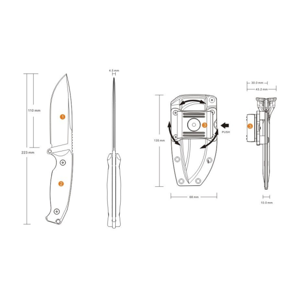 Ніж Ruike Jager F118-G - фото №4