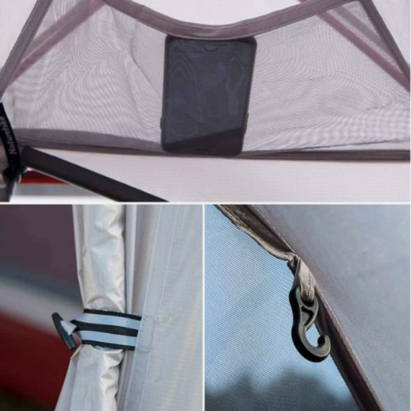 Намет надлегкий двомісний  з футпринтом Naturehike Cloud Up 2 Updated NH17T001-T,  20D, сірий - фото №9