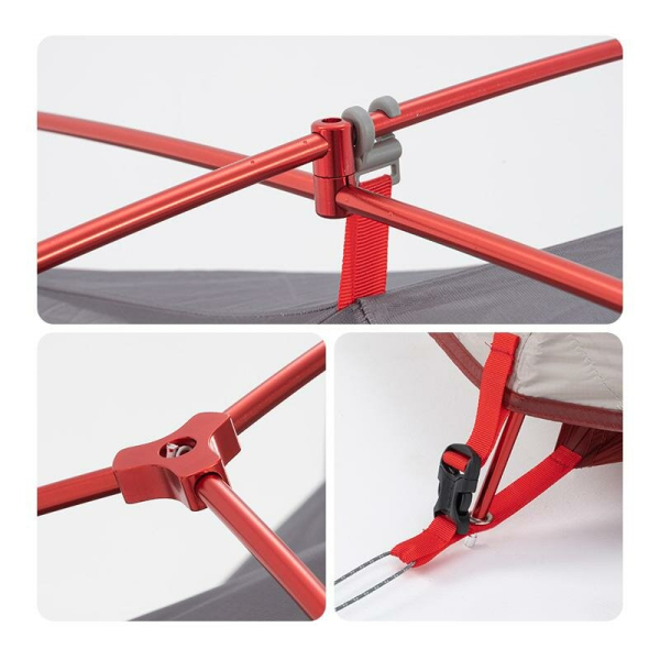 Намет надлегкий двомісний  з футпринтом Naturehike Star-River 2 Updated NH17T012-T, 210T, помаранчевий - фото №5