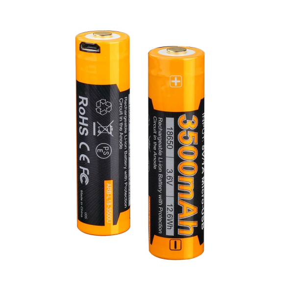 Акумулятор 18650 Fenix (3500 mAh) micro usb зарядка - фото №2