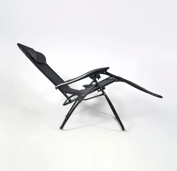 Розкладне крісло шезлонг LEOBRO Zero Gravity Чорне (HT-167D BLACK) - фото №2