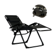 Розкладне крісло шезлонг LEOBRO Zero Gravity Premium Black (LB-ZGC-G2-BLK) - фото №2