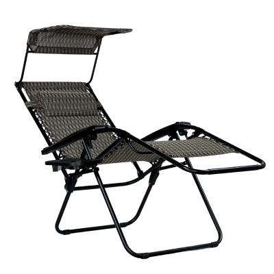 Розкладне крісло шезлонг з козирком LEOBRO Zero Gravity Plaid (LB-ZGC-H1-PLD - фото
