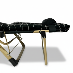 Розкладне крісло ліжко з оксамитовим матрацом LEOBRO (LB-FCB-G5-PAT)