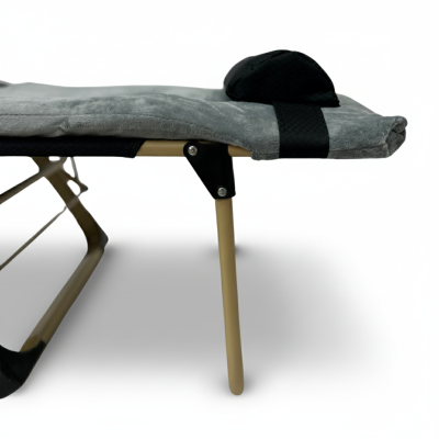 Розкладне крісло ліжко з оксамитовим матрацом LEOBRO Grey (LB-FCB-G5-GRY) - фото