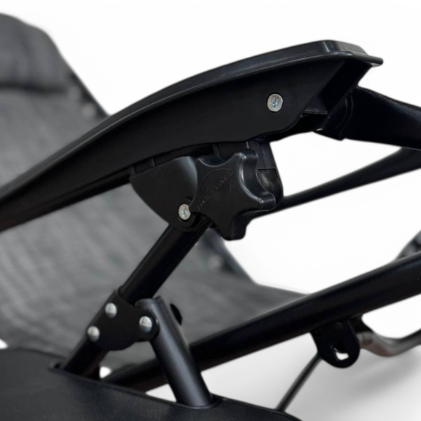 Розкладне крісло шезлонг LEOBRO Zero Gravity Dark Grey (LB-ZGC-A1-DGR) - фото №2