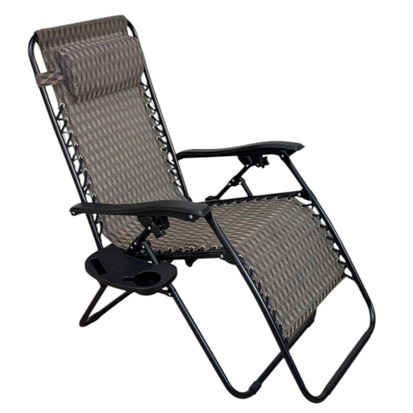 Розкладне крісло шезлонг LEOBRO Zero Gravity Plaid (LB-ZGC-A1-PLD) - фото