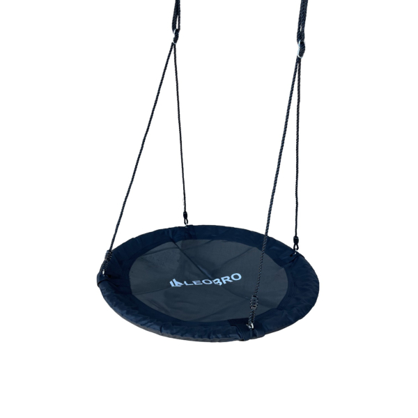 Садова гойдалка гніздо LEOBRO 120см (Чорна) - фото №2