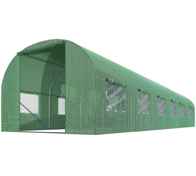 Парник Plonos 18m2 с вентиляционными окнами 600х300х200 см (зелёный) 4918-В - фото