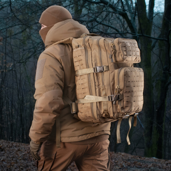 M-Tac рюкзак Large Assault Pack Laser Cut Tan - фото №4