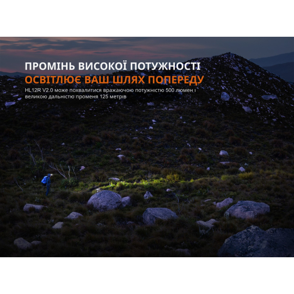 Ліхтар налобний Fenix HL12R V2.0 сірий - фото №6