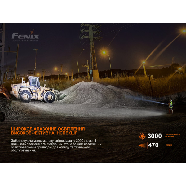 Ліхтар ручний Fenix C7 помаранчевий | Лімітована серія - фото №20