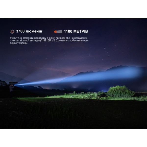 Далекобійний ліхтар Fenix HT18R v.2.0 - фото №7