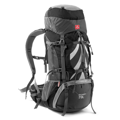 Рюкзак туристичний Naturehike NH70B070-B, 70 л + 5 л, чорний - фото