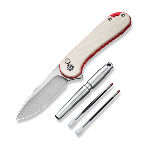 Комплект (ніж складаний, ручка) Civivi StellarQuill Pen & Button Lock Elementum II Knife Combo Gift Pack C23049 - фото