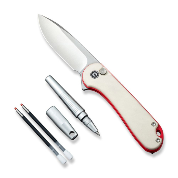 Комплект (ніж складаний, ручка) Civivi StellarQuill Pen & Button Lock Elementum II Knife Combo Gift Pack C23049 - фото №3