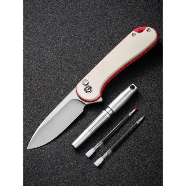 Комплект (ніж складаний, ручка) Civivi StellarQuill Pen & Button Lock Elementum II Knife Combo Gift Pack C23049 - фото №5