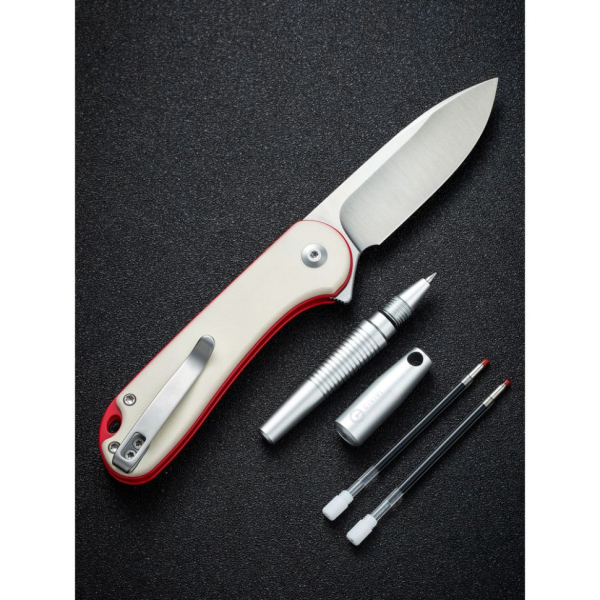 Комплект (ніж складаний, ручка) Civivi StellarQuill Pen & Button Lock Elementum II Knife Combo Gift Pack C23049 - фото №6