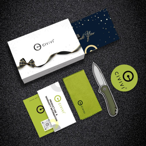 Комплект (ніж складаний, ручка) Civivi StellarQuill Pen & Button Lock Elementum II Knife Combo Gift Pack C23049 - фото №8