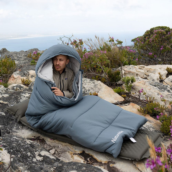 Спальний мішок з підігрівом Naturehike BE400 CNK2300SD021, лівий, сірий - фото №2