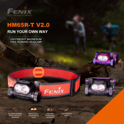 Ліхтар налобний Fenix HM65R-T V2.0 темно-фіолетовий - фото