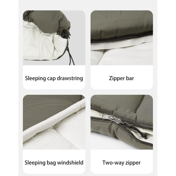 Спальник з капюшоном Naturehike LD250 CNK2300SD016, темно-зелений - фото №3