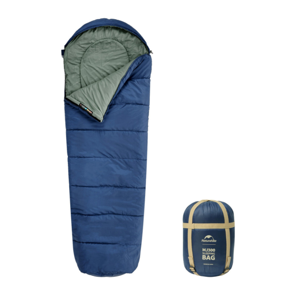 Спальник з капюшоном Naturehike MJ300 CNK2300SD014, темно-блакитний - фото