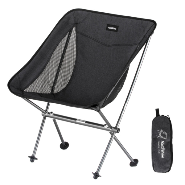Стілець складаний Naturehike Stellaluna L04 CNK2450JJ015, розмір M, алюміній, чорний - фото