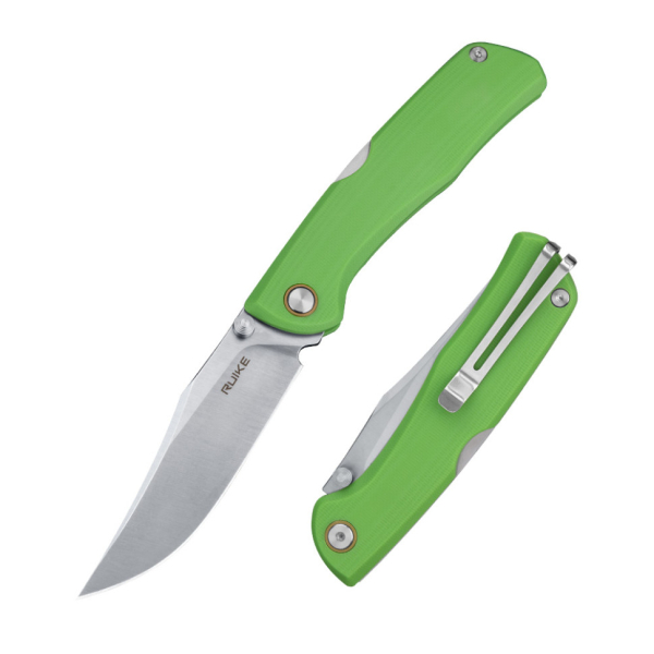 Ніж складаний туристичний Ruike P882-G, (8.5 см) 12C27 / G10 зелений - фото №10