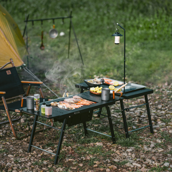 Стіл для барбекю сталевий Naturehike CNK2350CF018, чорний - фото №6