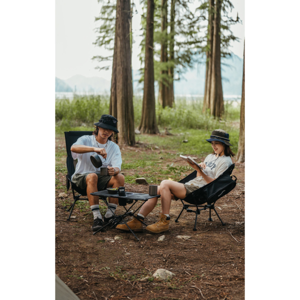 Крісло складане Naturehike Clamshell 001 Triangle Folding Moon Chair, чорний - фото №13