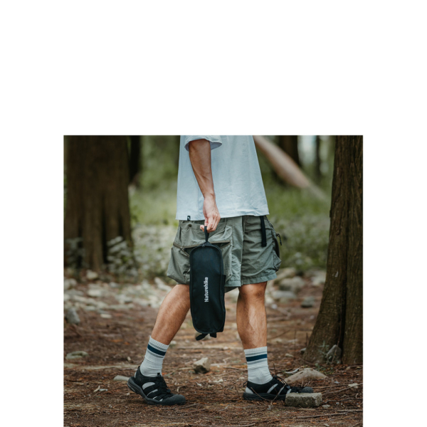 Крісло складане Naturehike Clamshell 001 Triangle Folding Moon Chair, чорний - фото №15