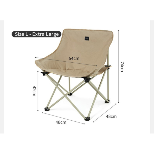 Стілець складаний Naturehike Stellaluna T01 CNH23JU13002, L, бежевий - фото №2