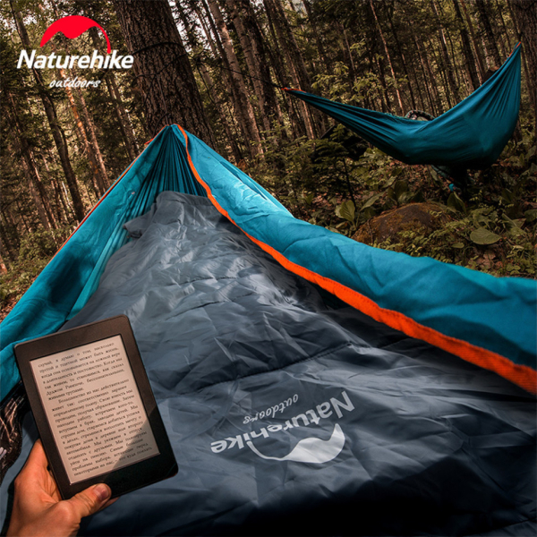Спальник з капюшоном та закругленим дном Naturehike Y150 NH21MSD08 лівий, темно-блакитний - фото №5