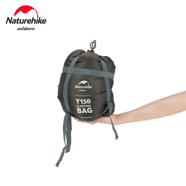 Спальник з капюшоном та закругленим дном Naturehike Y150 NH21MSD08 лівий, темно-блакитний - фото №3