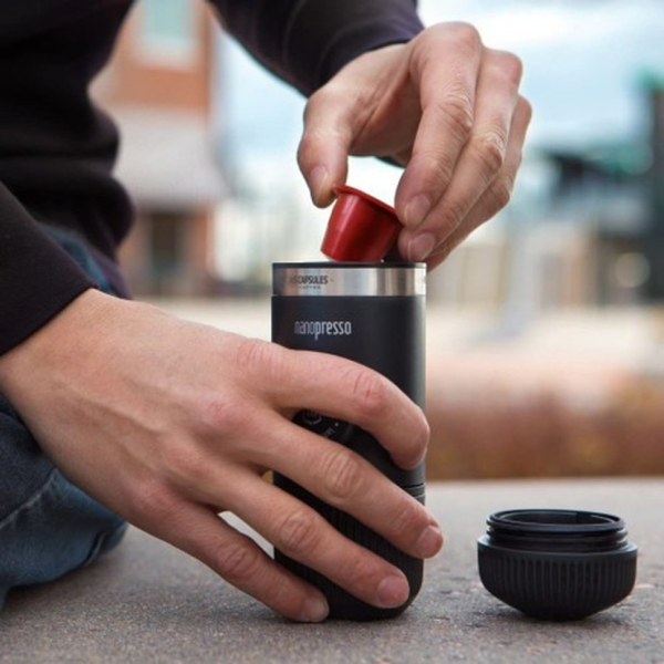 Портативна еспресо-кавоварка Wacaco Nanopresso+ з адаптером для капсули - фото №5