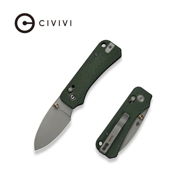 Ніж складаний кишеньковий Civivi Baby Banter 2, (5.9 см) Nitro-V / Micarta темно-зелений - фото №10