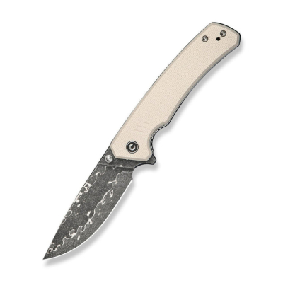 Ніж складаний туристичний Civivi Merit, (8.3 см) Damascus / G10 сірий - фото